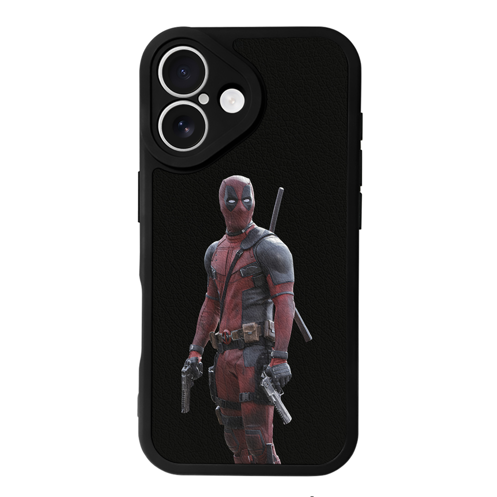 （画像用） Deadpool デッドプール 【iPhone 16シリーズ対応】シリコンスマホケース（レザー調） 材質：シリコン